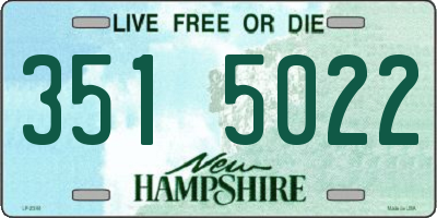NH license plate 3515022