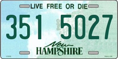 NH license plate 3515027