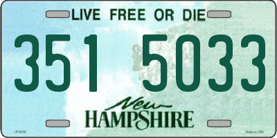 NH license plate 3515033
