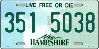 NH license plate 3515038