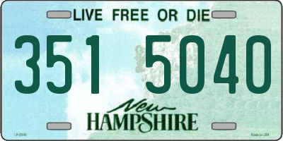 NH license plate 3515040