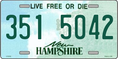 NH license plate 3515042