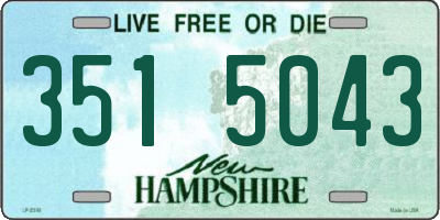 NH license plate 3515043