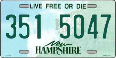 NH license plate 3515047