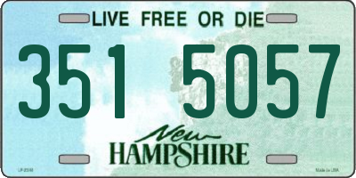 NH license plate 3515057
