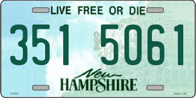 NH license plate 3515061