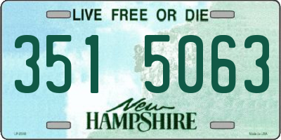NH license plate 3515063