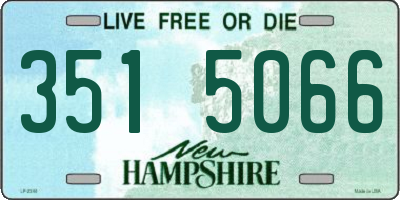NH license plate 3515066