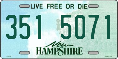 NH license plate 3515071