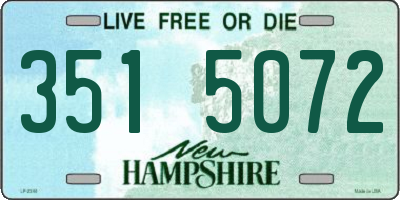 NH license plate 3515072