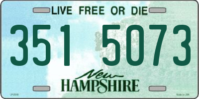 NH license plate 3515073