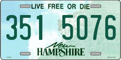 NH license plate 3515076
