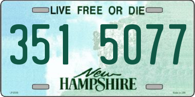 NH license plate 3515077