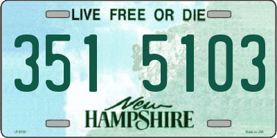 NH license plate 3515103