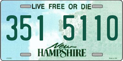 NH license plate 3515110