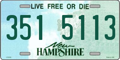 NH license plate 3515113