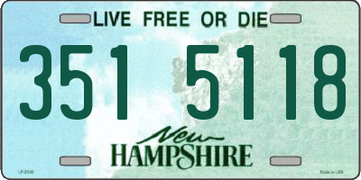 NH license plate 3515118