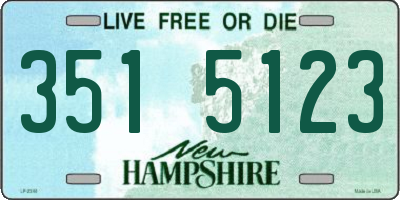 NH license plate 3515123