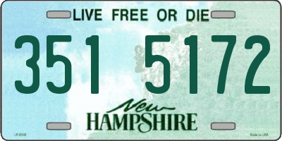 NH license plate 3515172