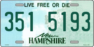 NH license plate 3515193