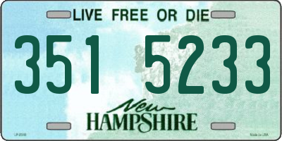 NH license plate 3515233