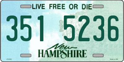 NH license plate 3515236
