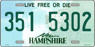 NH license plate 3515302