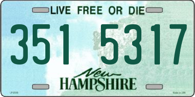NH license plate 3515317