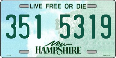 NH license plate 3515319