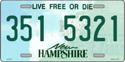 NH license plate 3515321