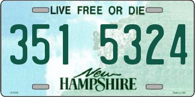 NH license plate 3515324