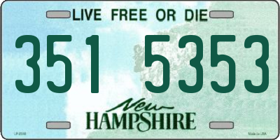 NH license plate 3515353