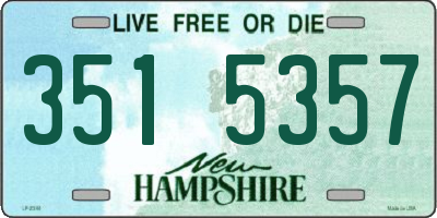 NH license plate 3515357