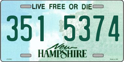NH license plate 3515374