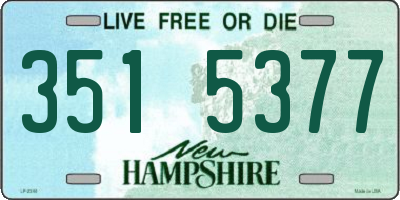 NH license plate 3515377