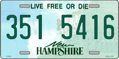 NH license plate 3515416