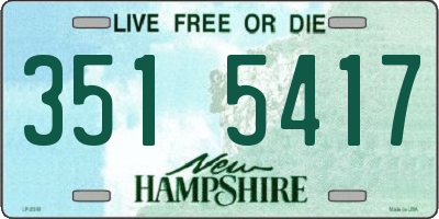 NH license plate 3515417