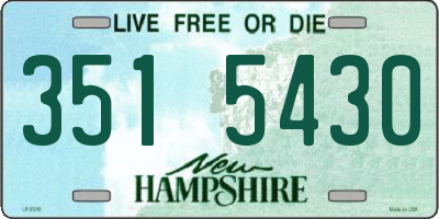 NH license plate 3515430