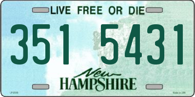 NH license plate 3515431