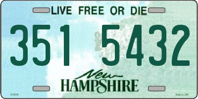 NH license plate 3515432
