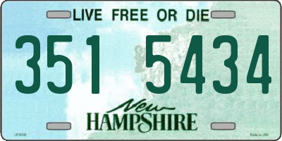 NH license plate 3515434