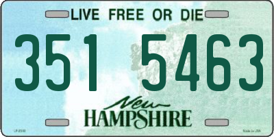 NH license plate 3515463