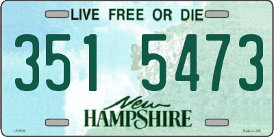 NH license plate 3515473