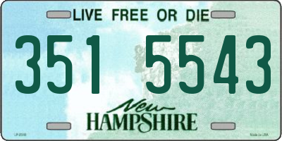 NH license plate 3515543
