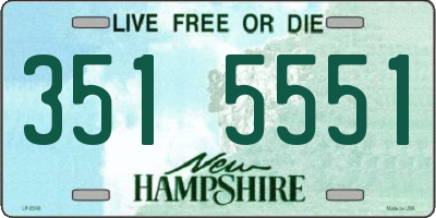NH license plate 3515551