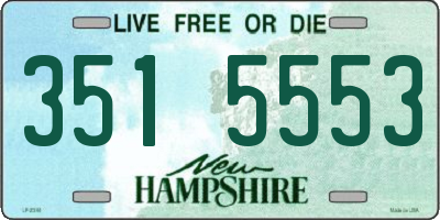 NH license plate 3515553