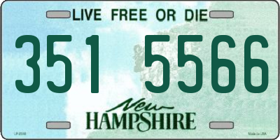 NH license plate 3515566