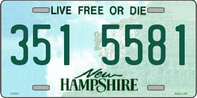 NH license plate 3515581