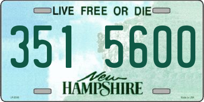 NH license plate 3515600