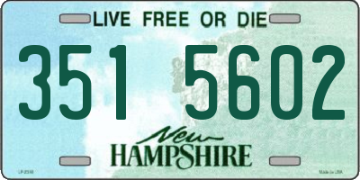 NH license plate 3515602